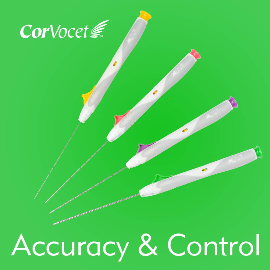 用Corvocet活检系统的准确性和控制