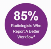 85％的放射科医生，他们报告了更好的工作流程
