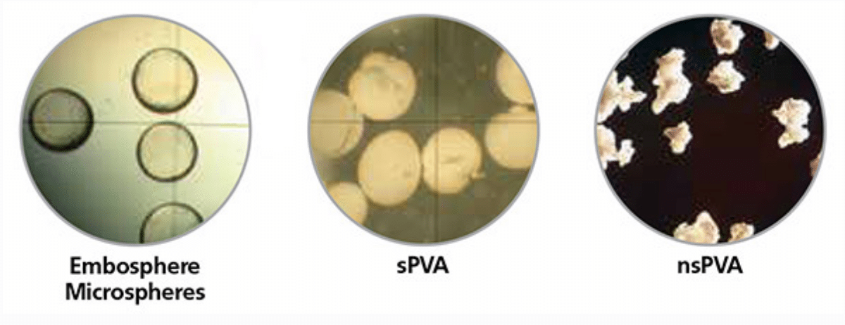 扶手微球比SPVA或NSPVA显示更清晰的横截面