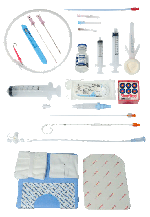 组件del kit de bandeja de toracostomía Merit ReSolve